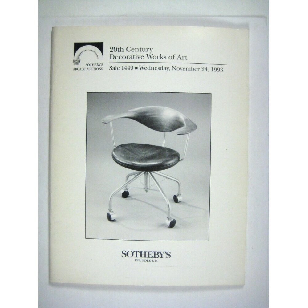 20th Century Decorative Works Art Sotheby Arcade Auction Catalog 1993 PPB 1449